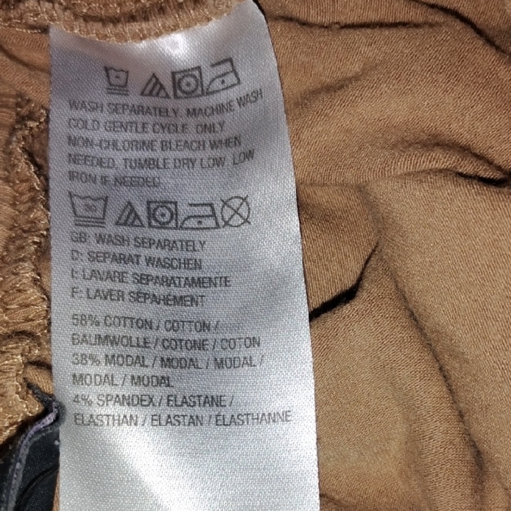 AnyBody Women's Casual Tan Joggers - Picture 6 of 7